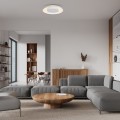 LAMPAMI - lampa ledowa sufitowa, lampa kuchenna, lampa do salonu nowoczesna, lampa ledowa do salonu Piattino Biały 30W LED 3000K-4000k-6000K