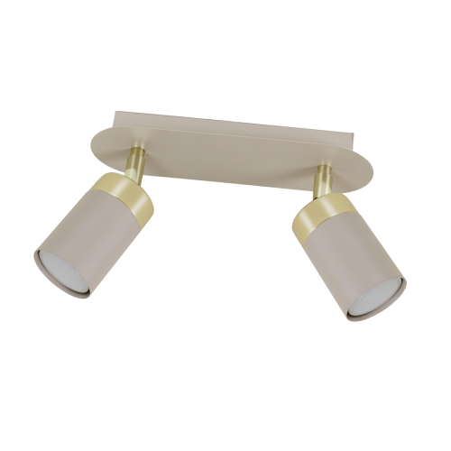 LAMPAMI - kaszmirowa lampa sufitowa nowoczesna, lampa kaszmirowa do kuchni, lampa do przedpokoju JOKER CASHMERE/GOLD 2xGU10