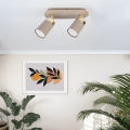 LAMPAMI - kaszmirowa lampa sufitowa nowoczesna, lampa kaszmirowa do kuchni, lampa do przedpokoju JOKER CASHMERE/GOLD 2xGU10