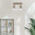 LAMPAMI - kaszmirowa lampa sufitowa nowoczesna, lampa kaszmirowa do kuchni, lampa do przedpokoju JOKER CASHMERE/GOLD 2xGU10