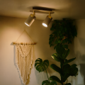 LAMPAMI - kaszmirowa lampa sufitowa nowoczesna, lampa kaszmirowa do kuchni, lampa do przedpokoju JOKER CASHMERE/GOLD 2xGU10