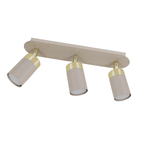 LAMPAMI - kaszmirowa lampa sufitowa nowoczesna, lampa kaszmirowa do kuchni, lampa do przedpokoju JOKER CASHMERE/GOLD 3xGU10