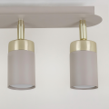 LAMPAMI - kaszmirowa lampa sufitowa nowoczesna, lampa kaszmirowa do kuchni, lampa do przedpokoju JOKER CASHMERE/GOLD 3xGU10