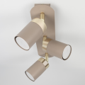 LAMPAMI - kaszmirowa lampa sufitowa nowoczesna, lampa kaszmirowa do kuchni, lampa do przedpokoju JOKER CASHMERE/GOLD 3xGU10