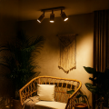 LAMPAMI - kaszmirowa lampa sufitowa nowoczesna, lampa kaszmirowa do kuchni, lampa do przedpokoju JOKER CASHMERE/GOLD 3xGU10