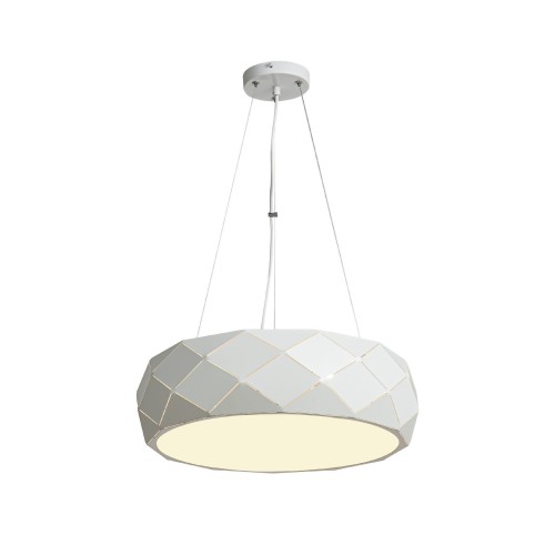 LAMPAMI - biała lampa wisząca, lampa sufitowa wisząca, lampa nad okrągły stół, lampa do salonu nowoczesna REUS