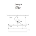 LAMPAMI - plafon led Georgia 60 cm biały LED CCT szkic