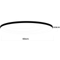 LAMPAMI - lampa kuchenna plafon Alune oval LED CCT szkic