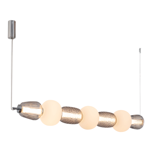 LAMPAMI - nowoczesna lampa ledowa wisząca, lampa do salonu, lampa nad stół, dekoracyjna lampa wisząca  CARO SMOKED 42W LED