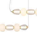 LAMPAMI - nowoczesna lampa ledowa wisząca, lampa do salonu, lampa nad stół, dekoracyjna lampa wisząca CARO GOLD 42W LED