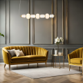 LAMPAMI - nowoczesna lampa ledowa wisząca, lampa do salonu, lampa nad stół, dekoracyjna lampa wisząca CARO GOLD 42W LED