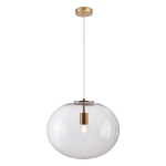 Lampa wisząca pojedyncza klosz szklana kula 157 cm 1xE27 CAMPANIA 