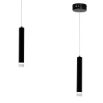 Czarna lampa ledowa tuba sufitowa wisząca 4000K 5W CARBON LED