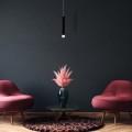 LAMPAMI - lampa nad wyspę, pojedyncza lampa wisząca, lampa wisząca czarna, lampa do sypialni tuba sufitowa wisząca  CARBON 1X5W LED