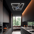 LAMPAMI - plafon led, lampa sufitowa ledowa, nowoczesny plafon led, lampa kuchenna plafon ledowy sufitowy Nivra czarny LED CCT