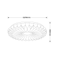 LAMPAMI - lampa sufitowa ledowa Zivora 26 cm biały LED 4000K szkic