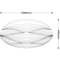 LAMPAMI - plafon led korytarz Moluna 26 cm biały LED 4000K szkic