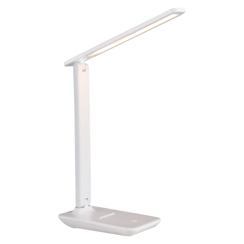 LAMPAMI - czarna lampka biurkowa, lampka do gabinetu, lampka stojąca na biurko, lampka nowoczesna ledowa, lampka biurkowa Post biały 5W LED