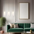 LAMPAMI - lampa wisząca potrójna, lampa nad stół do jadalni, lampa sufitowa wisząca złota Vesta 3xE27