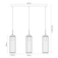 LAMPAMI - lampa sufitowa wisząca złota Vesta 3xE27 szkic