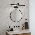 LAMPAMI - kinkiet łazienkowy ledowy, kinkiet łazienkowy czarny, lampa do łazienki, kinkiet nad lustro VINCI 12W 40cm