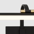 LAMPAMI - kinkiet łazienkowy ledowy, kinkiet łazienkowy czarny, lampa do łazienki, kinkiet nad lustro VINCI 12W 40cm