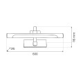 LAMPAMI - kinkiet łazienkowy ledowy VINCI 15W 60cm szkic