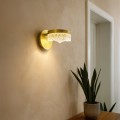 LAMPAMI - kinkiet złoty kryształowy, kinkiet ledowy złoty do salonu, złota lampa ledowa, kinkiet kryształowy PRECIOSA 4W LED