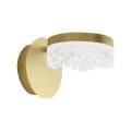 LAMPAMI - kinkiet złoty kryształowy, kinkiet ledowy złoty do salonu, złota lampa ledowa, kinkiet kryształowy PRECIOSA 4W LED
