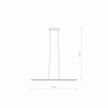 LAMPAMI - ledowa lampa wisząca biała BAR LED S NOWODVORSKI szkic