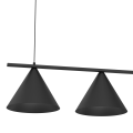 LAMPAMI - lampa nad okrągły stół, lampa do jadalni, lampa nowoczesna wisząca, czarna lampa wisząca potrójna CAPITAL BLACK