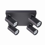 Czarna lampa sufitowa regulowana 4xGU10 15W GARY 
