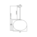 LAMPAMI - lampa wisząca klosz szklana kula CAMPANIA 1xE27 szkic