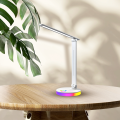 LAMPAMI - biała lampka biurkowa, lampka do gabinetu, lampka stojąca na biurko, lampka nowoczesna ledowa, lampka biurkowa Bruno biały 5W LED RGB