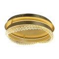 LAMPAMI - plafon złoty kryształowy, plafon ledowy złoty do salonu, złota lampa ledowa, lampa sufitowa  kryształowa, lampa sufitowa ledowa złota PRECIOSA 36W LED