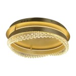 Lampa ledowa sufitowa plafon złoty z kryształkami 4000K PRECIOSA 36W LED