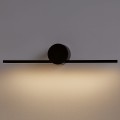 LAMPAMI - kinkiet łazienkowy ledowy, kinkiet łazienkowy czarny, lampa do łazienki, kinkiet nad lustro Artist Czarny 6W LED 40cm