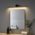 LAMPAMI - kinkiet łazienkowy ledowy, kinkiet łazienkowy czarny, lampa do łazienki, kinkiet nad lustro Artist Czarny 6W LED 40cm