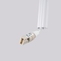 LAMPAMI - białe tuby sufitowe ryflowane, lampa nad okrągły stół ryflowana, lampa wisząca biała ryflowana ARCHE 2P biała