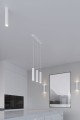 LAMPAMI - tuby sufitowe białe, lampa sufitowa, lampa nad stół, biała lampa do jadalni LAGOS 2P biała