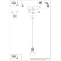 LAMPAMI - lampa nad wyspę kuchenną wisząca ESTRIA 1 jasny kaszmir szkic