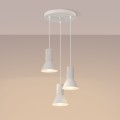 LAMPAMI - lampa wisząca nowoczesna, lampa nad stół do jadalni, lampa sufitowa wisząca potrójna kaszmirowa ESTRIA 3P