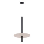 Lampa wisząca pojedyncza czarna beżowa 126 cm FELTRO 1