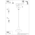 Lampa wisząca PELTA 1 czarna/beżowa