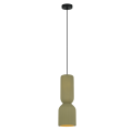 LAMPAMI - lampa sufitowa zielona oliwka, lampa nad stół, lampa wisząca pojedyncza ceramiczna, lampa do kuchni, lampa wisząca do jadalni BALERA