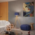 LAMPAMI - lampa podłogowa do salonu, lampa podłogowa do sypialni, lampa podłogowa nowoczesna, nowoczesna lampa stojąca podłogowa NATT granat