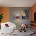 LAMPAMI - lampa podłogowa do salonu, lampa podłogowa do sypialni, lampa podłogowa nowoczesna, nowoczesna lampa stojąca podłogowa NATT burgund