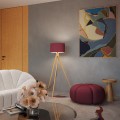 LAMPAMI - lampa podłogowa do salonu, lampa podłogowa do sypialni, lampa podłogowa nowoczesna, nowoczesna lampa stojąca podłogowa NATT burgund