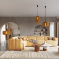 LAMPAMI - lampa wisząca pojedyncza, nowoczesna żółta lampa, lampa dziecięca, lampa do pokoju dziewczynki, modna lampa do salonu MULA 27 żółta