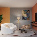 LAMPAMI - lampa podłogowa do salonu, lampa podłogowa do sypialni, lampa podłogowa nowoczesna, nowoczesna lampa stojąca podłogowa beżowa NATT taupe